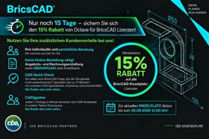 BricsCAD Aktionspreise 01.09. - 30.09.